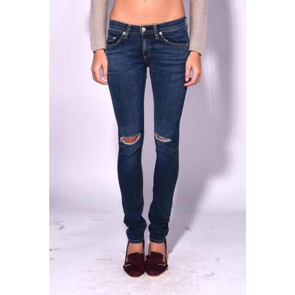 Rag & Bone Skinny Vashon Distressed Hole Jeans - Picture 3 of 10